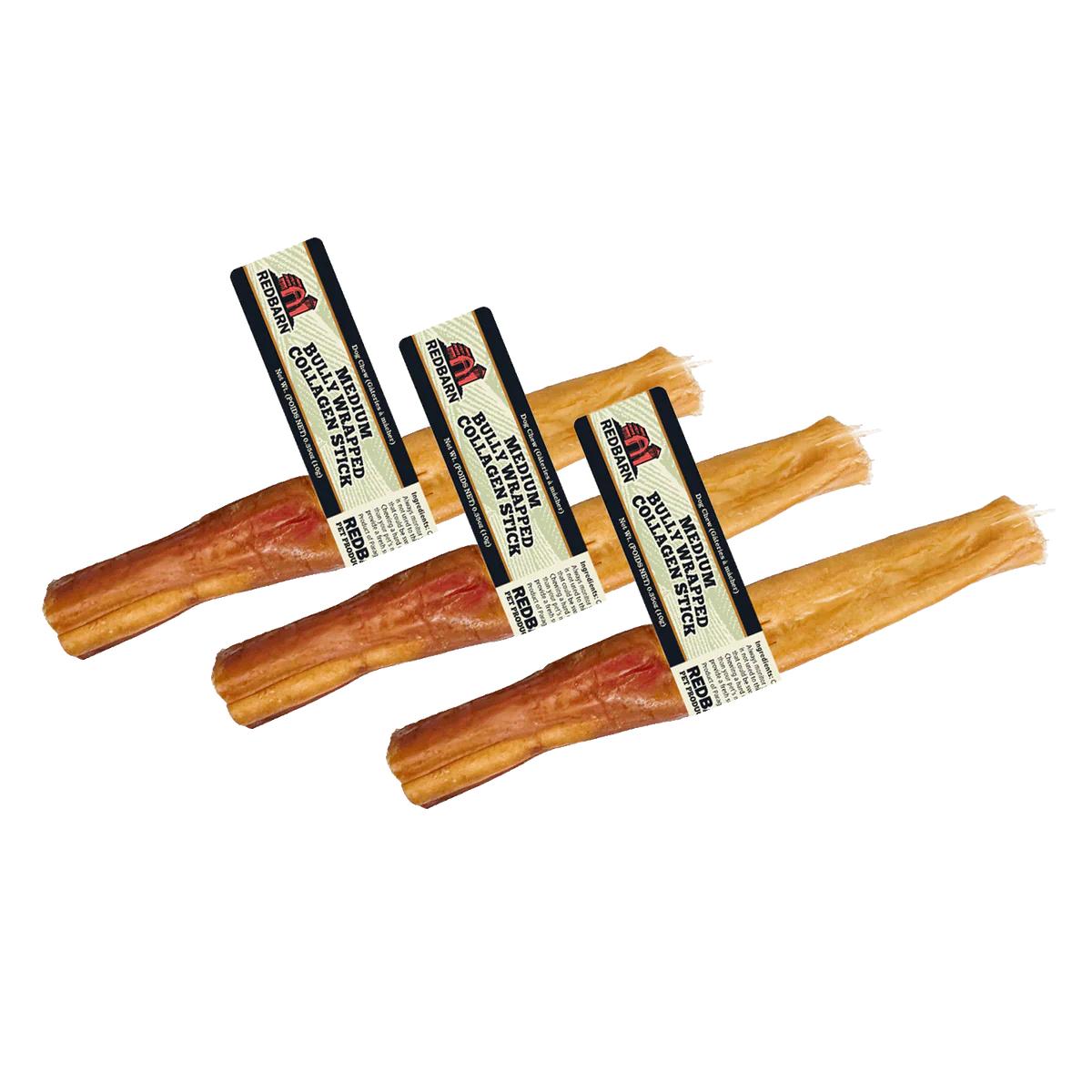 Redbarn Bully Wrapped Collagen Stick Dog Treats, Medium
