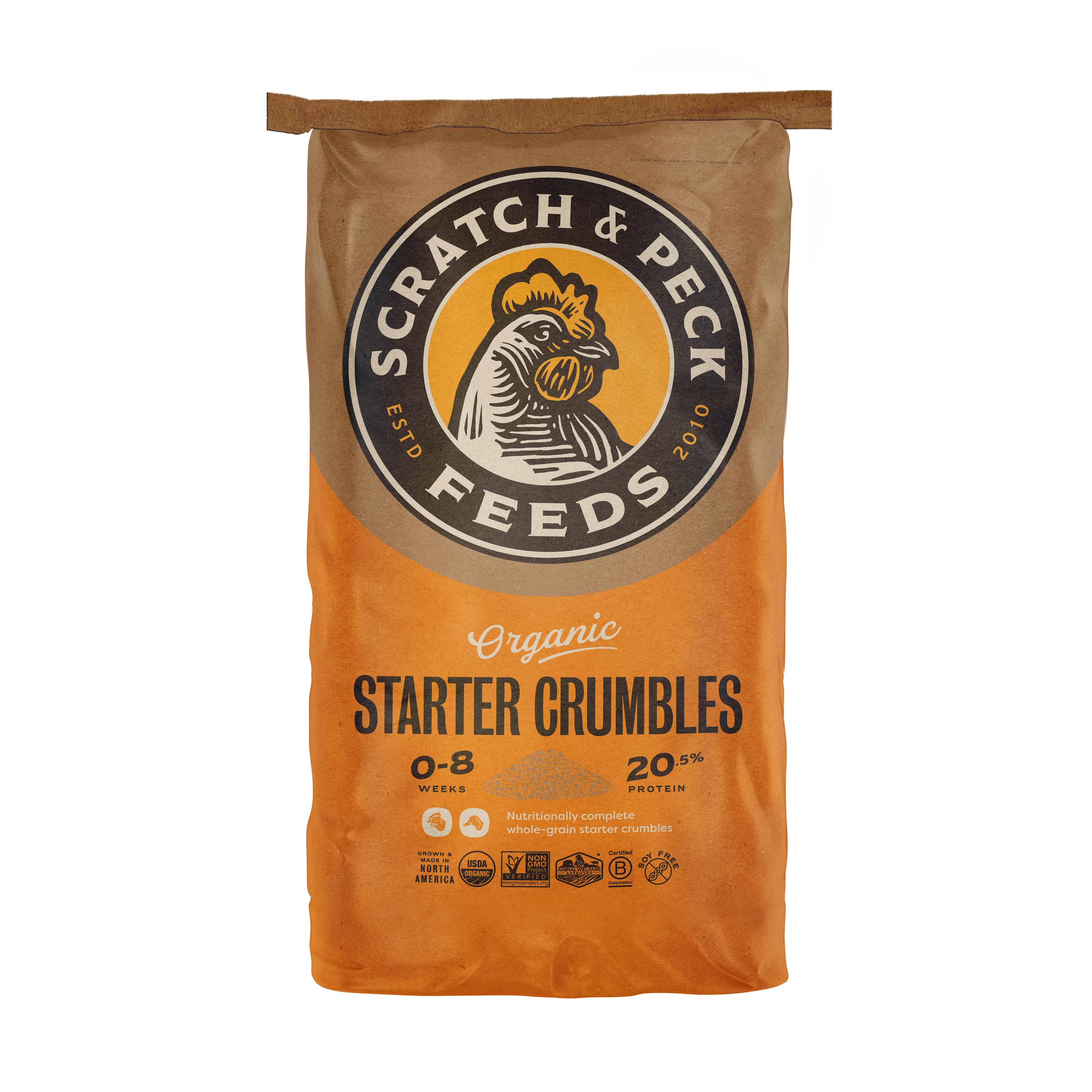 Scratch & Peck Organic Starter Crumbles Chicken & Duck Feed