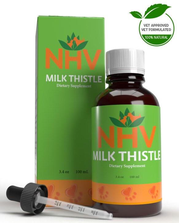 NHV Natural Pet Milk Thistle Dog, Cat & Small Animal Supplement, 3.4-oz