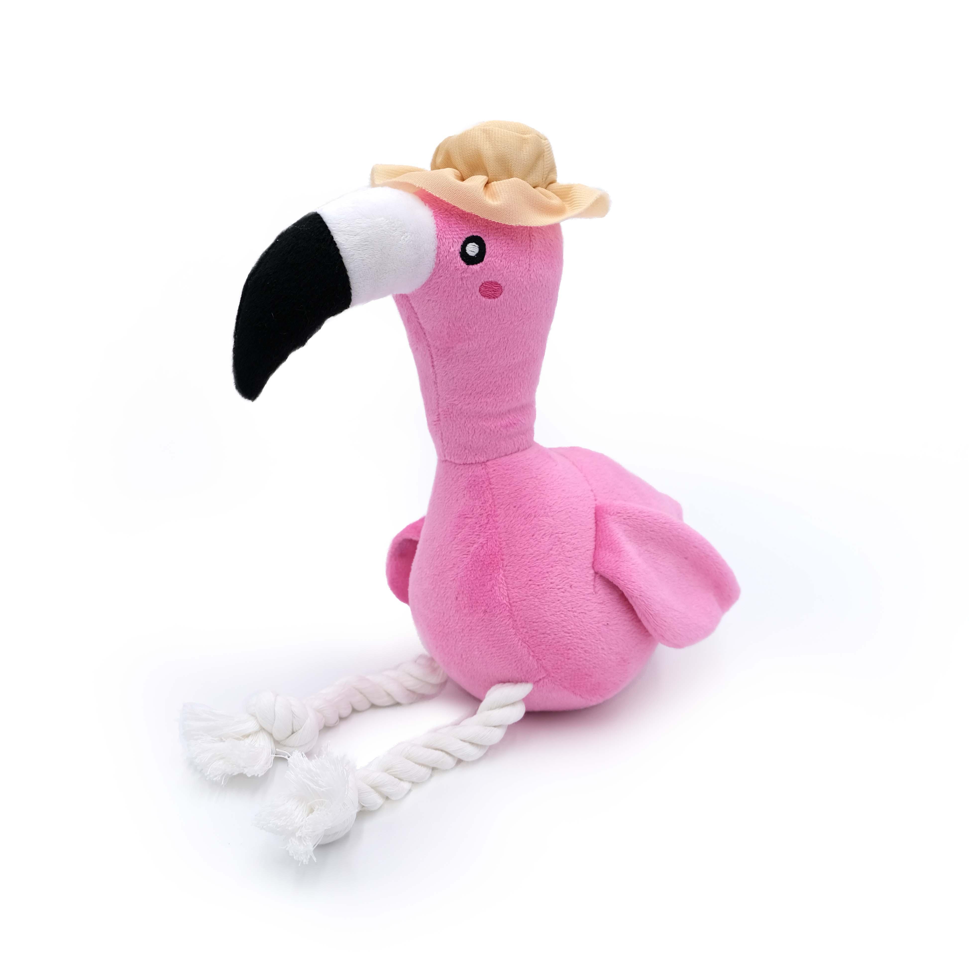 ZippyPaws Playful Pal Freya the Flamingo Dog Toy