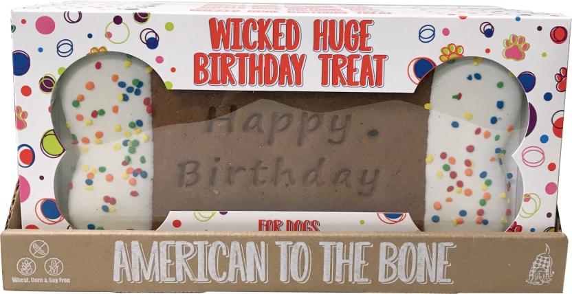 Preppy Puppy Bakery Happy Birthday Bone Dog Treats, XX-Large, 1-count