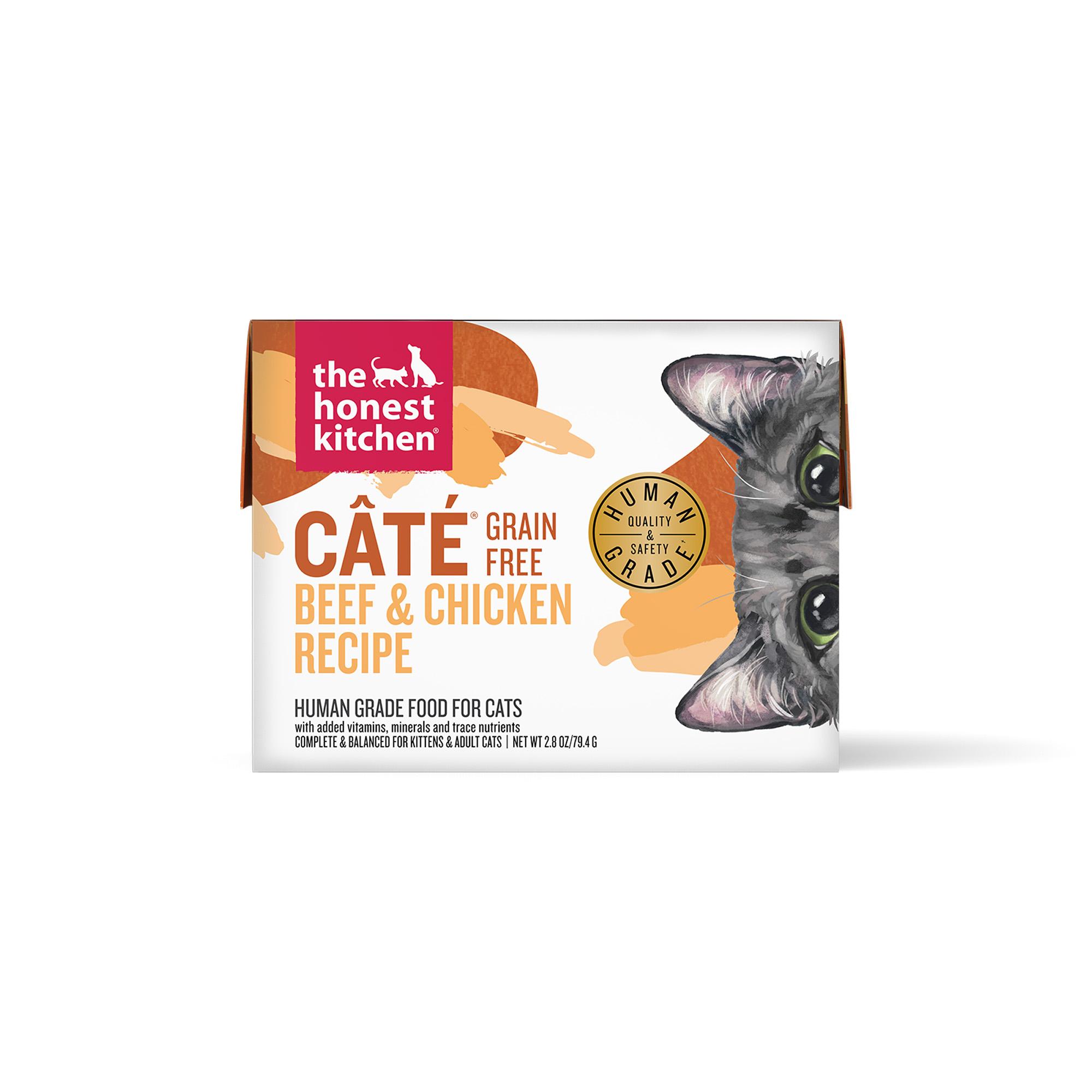 The Honest Kitchen Cate Beef & Chicken Pate Grain-Free Wet Cat Food, 2.8-oz