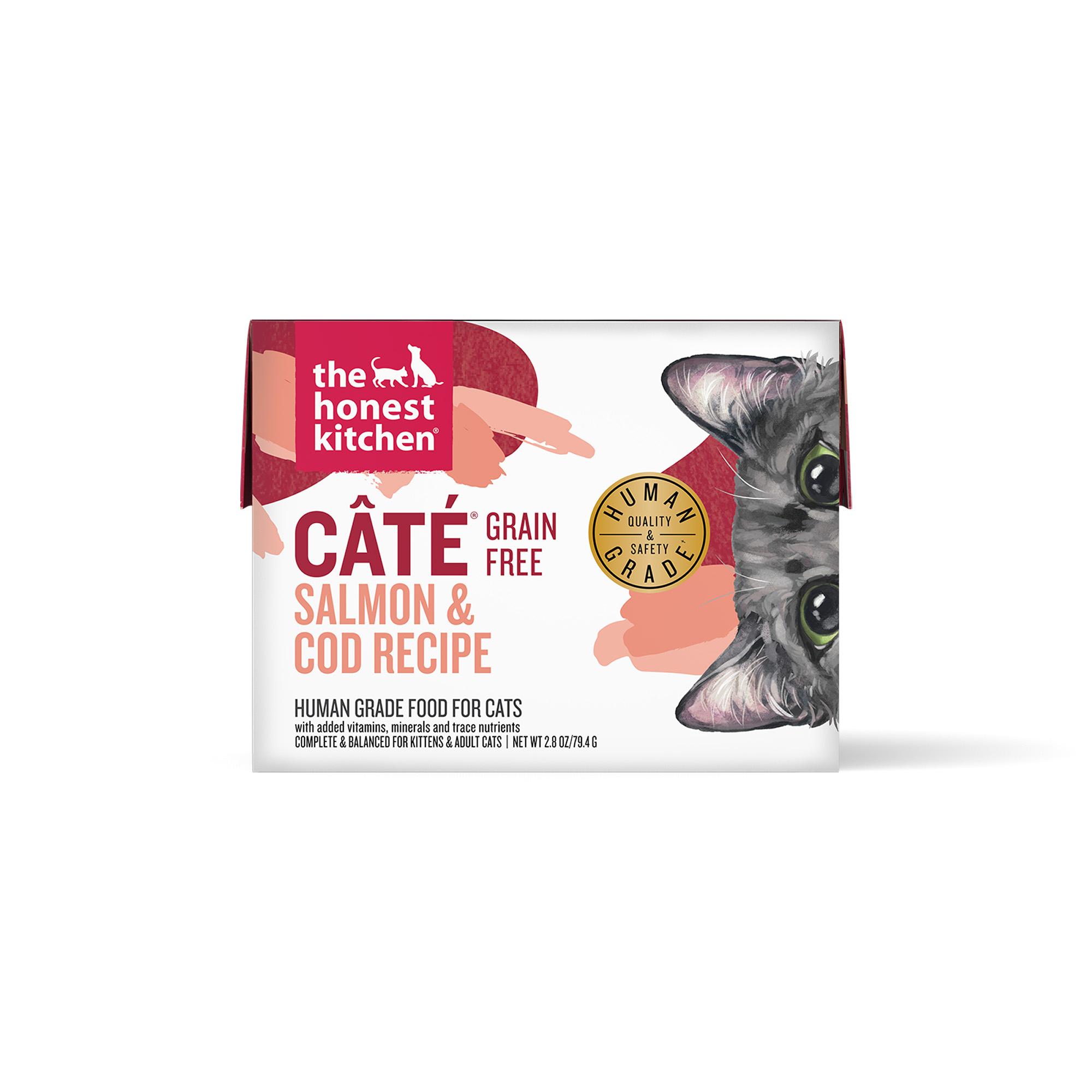 The Honest Kitchen Cate Salmon & Cod Pate Grain-Free Wet Cat Food, 2.8-oz