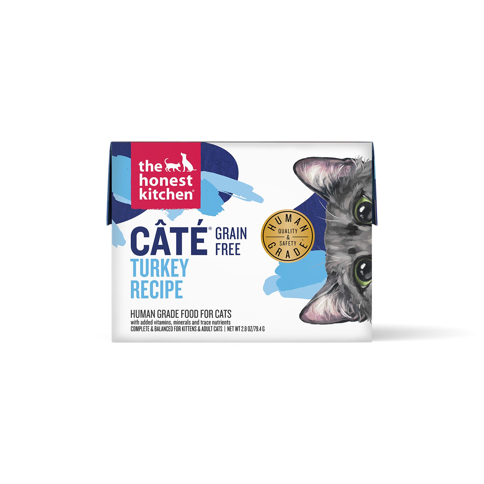 The Honest Kitchen Cate Turkey Pate Grain-Free Wet Cat Food, 2.8-oz