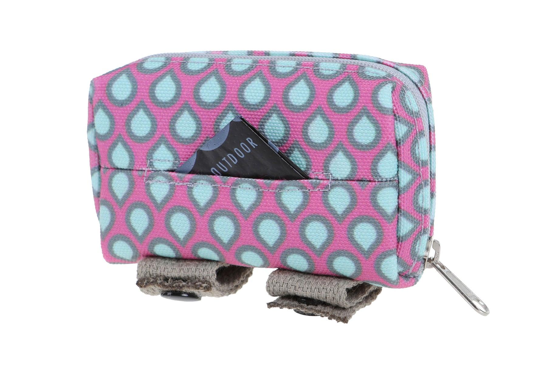 DOOG Walkie Pouch Dog Poop Bag Dispenser, Luna Pink with Tear Drops