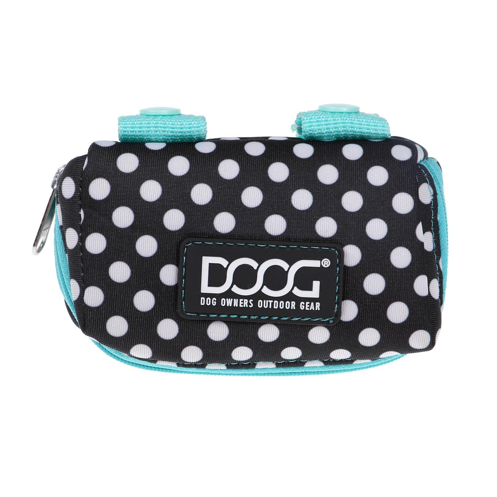 DOOG Walkie Pouch Dog Poop Bag Dispenser, Pongo Black with White Dots