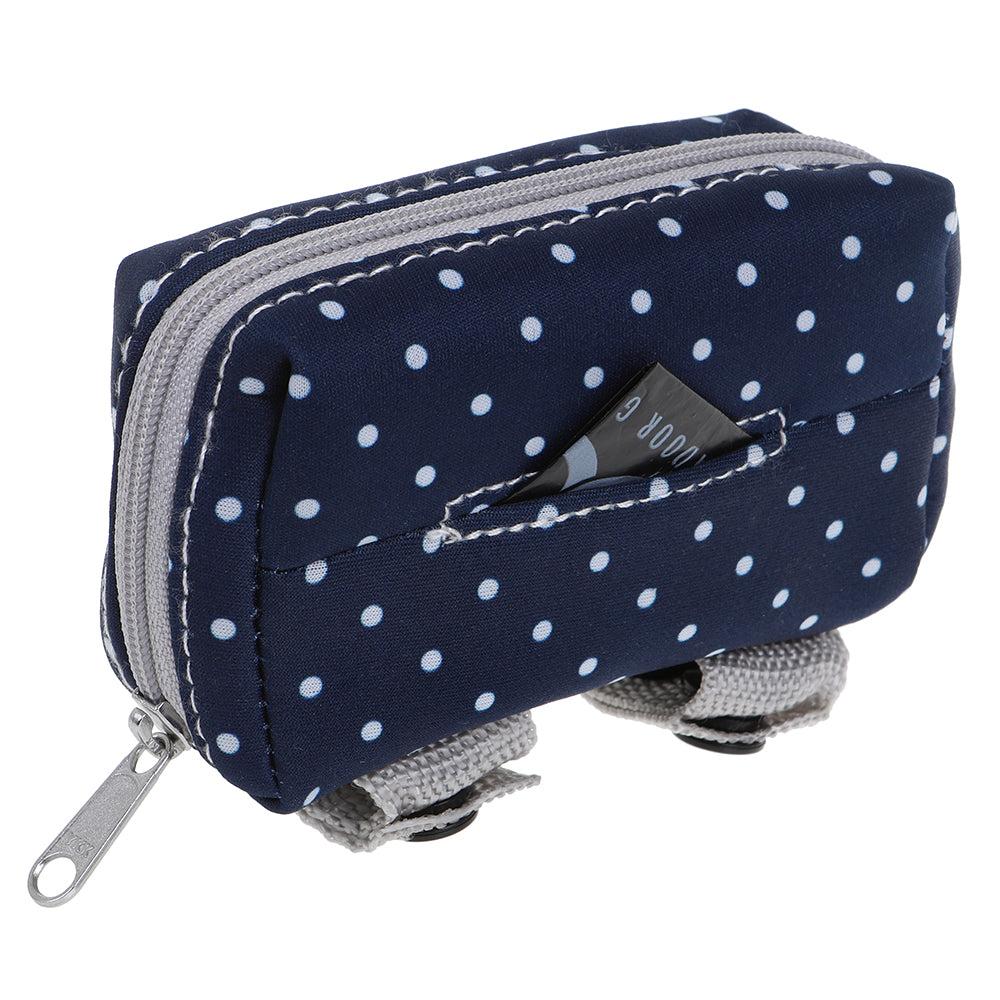 DOOG Walkie Pouch Dog Poop Bag Dispenser, Stella Navy with White Spots