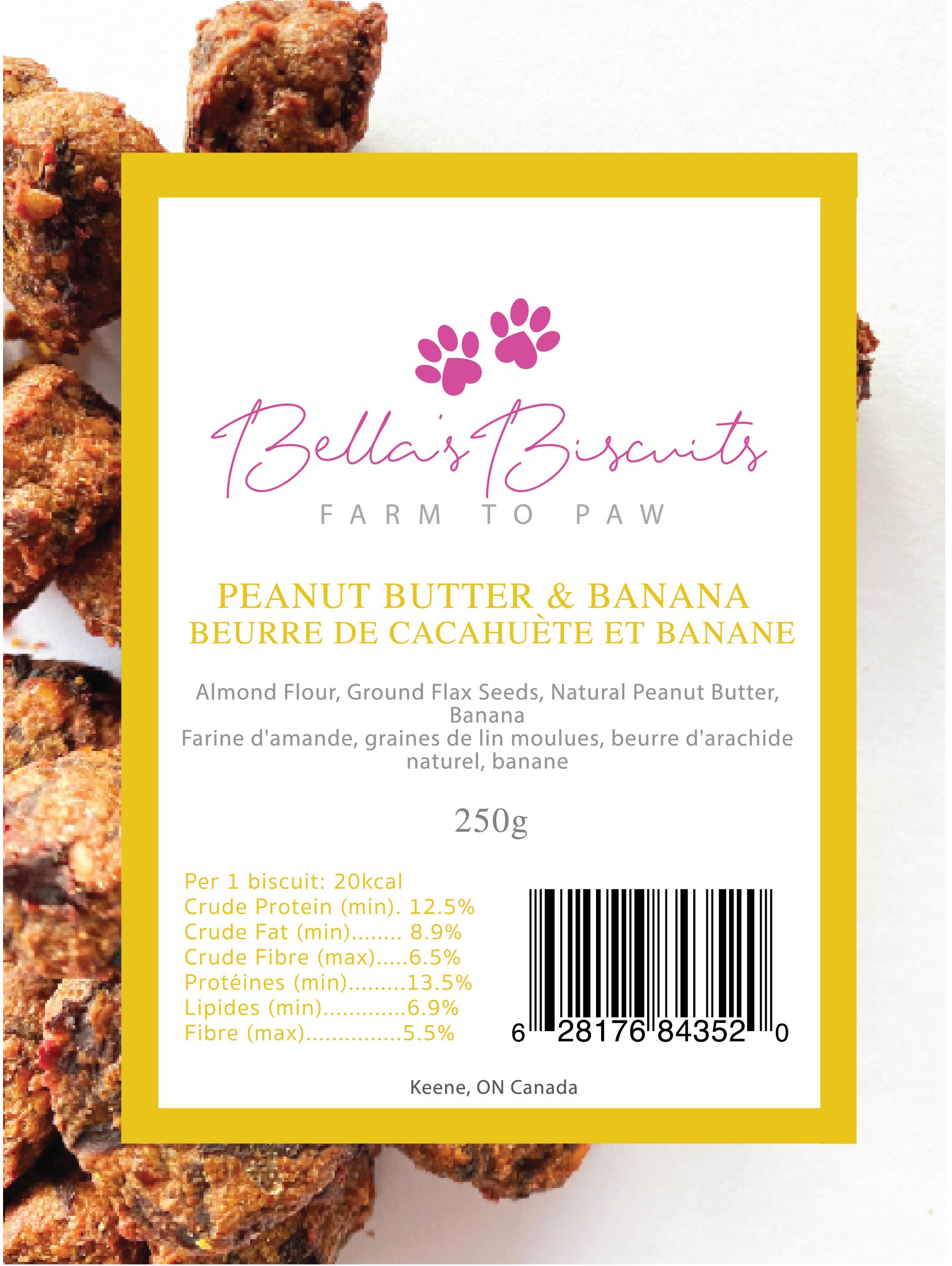Bella's Biscuits Peanut Butter & Banana Dog Treats