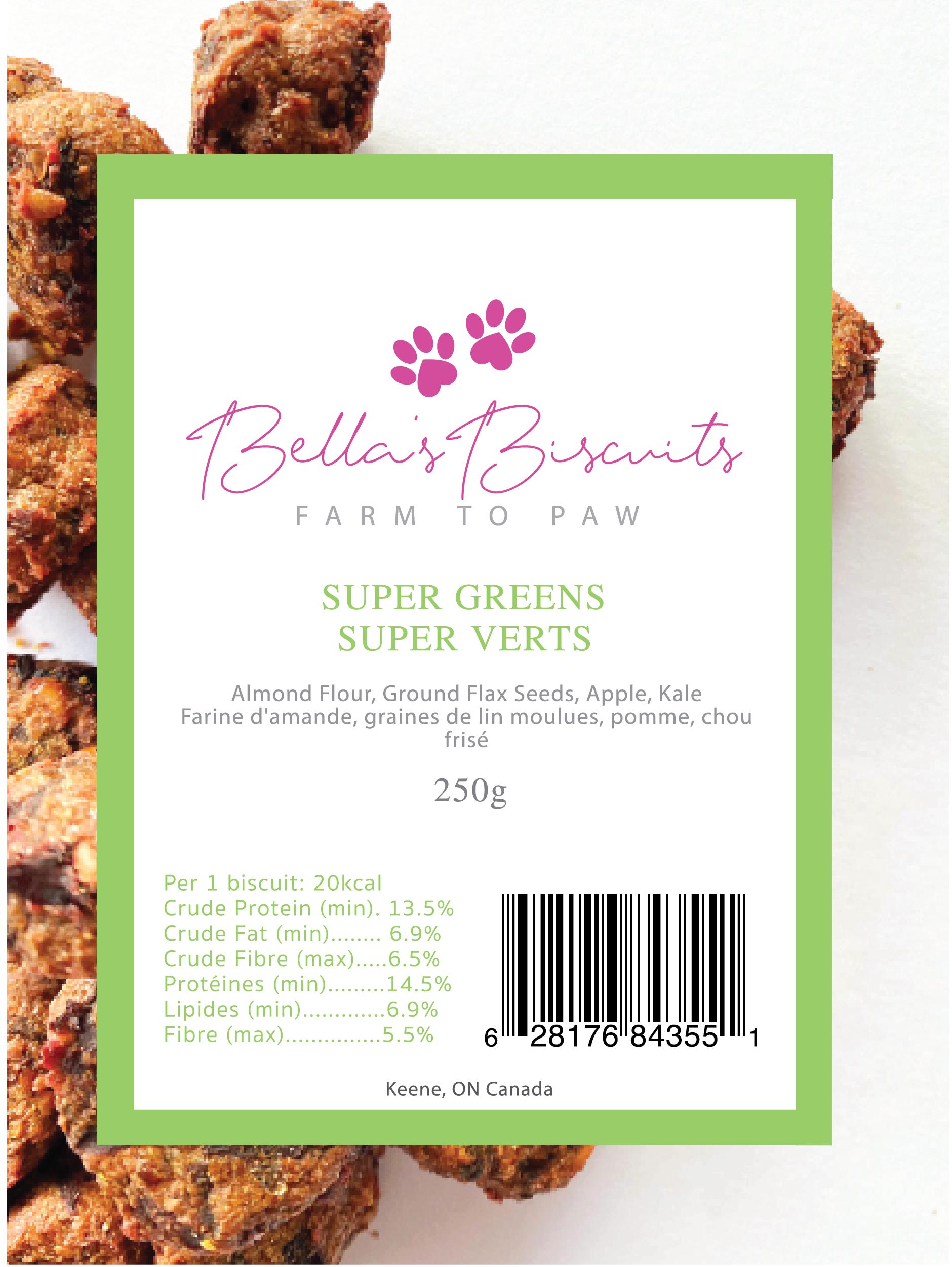 Bella's Biscuits Super Greens Dog Treats