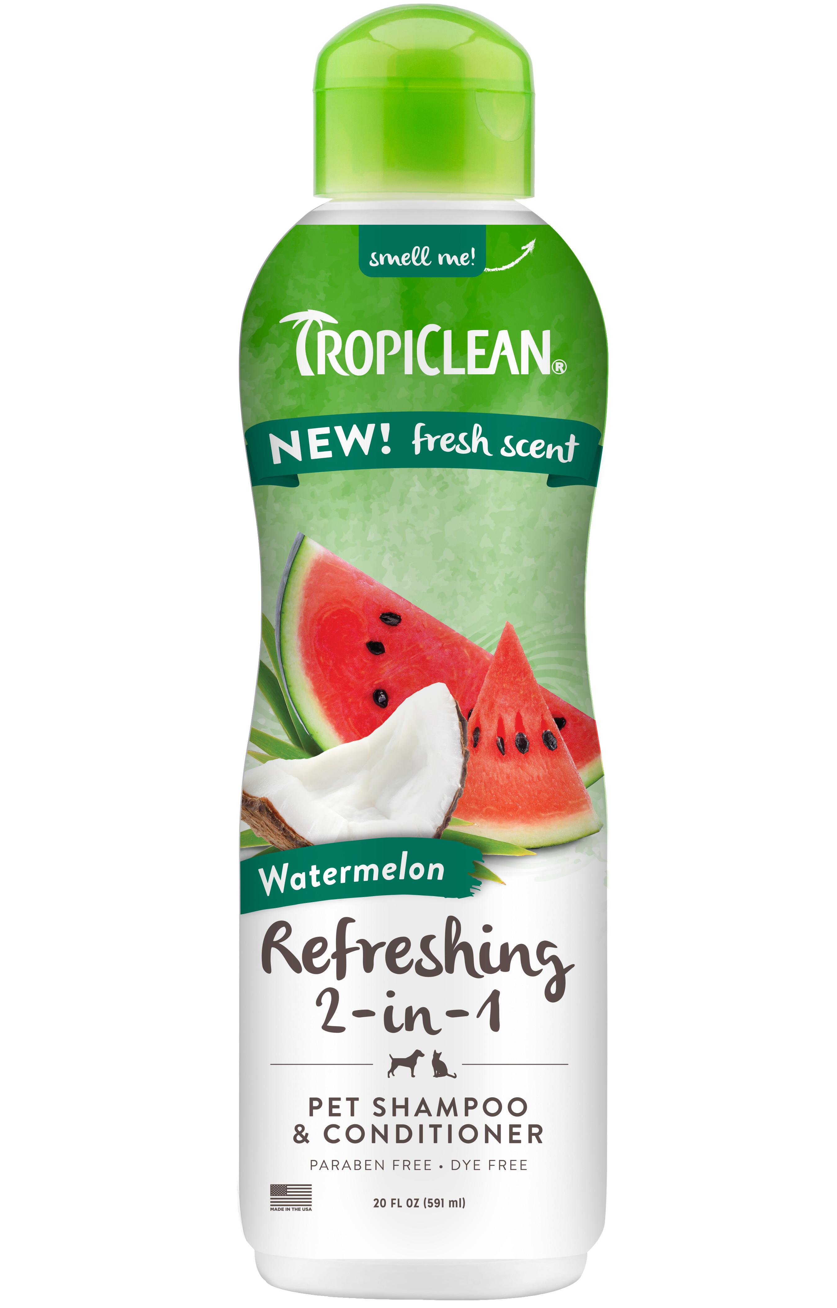 Tropiclean Watermelon Refeshing 2-In-1 Pet Shampoo & Conditioner, 20-oz