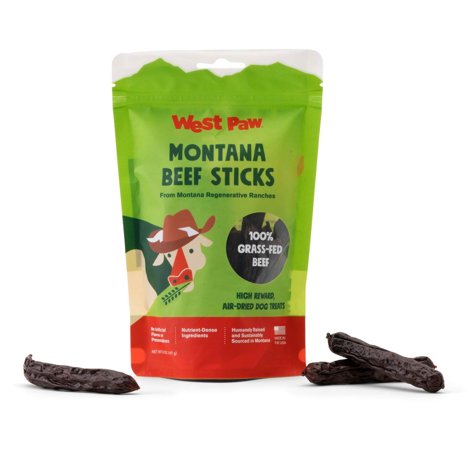 West Paw Montana Beef Sticks Dog Treats, 6-oz