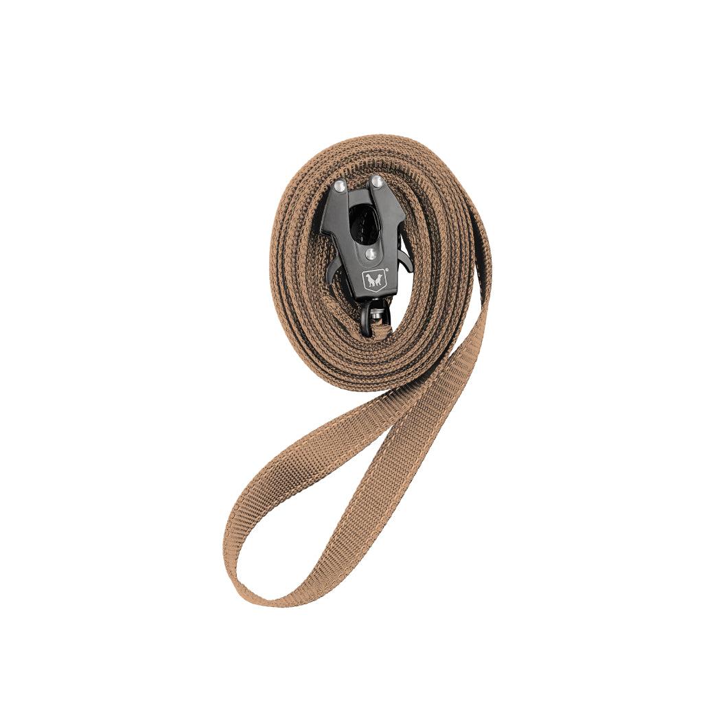 Boss Dog Tactical Nylon Tracking Dog Leash, Tan, 20-ft