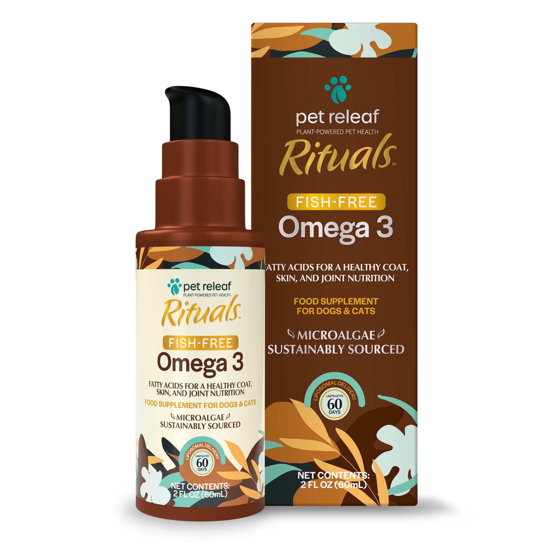 Pet Releaf Rituals Fish-Free Omega-3 Oil Dog & Cat Supplement, 2-oz
