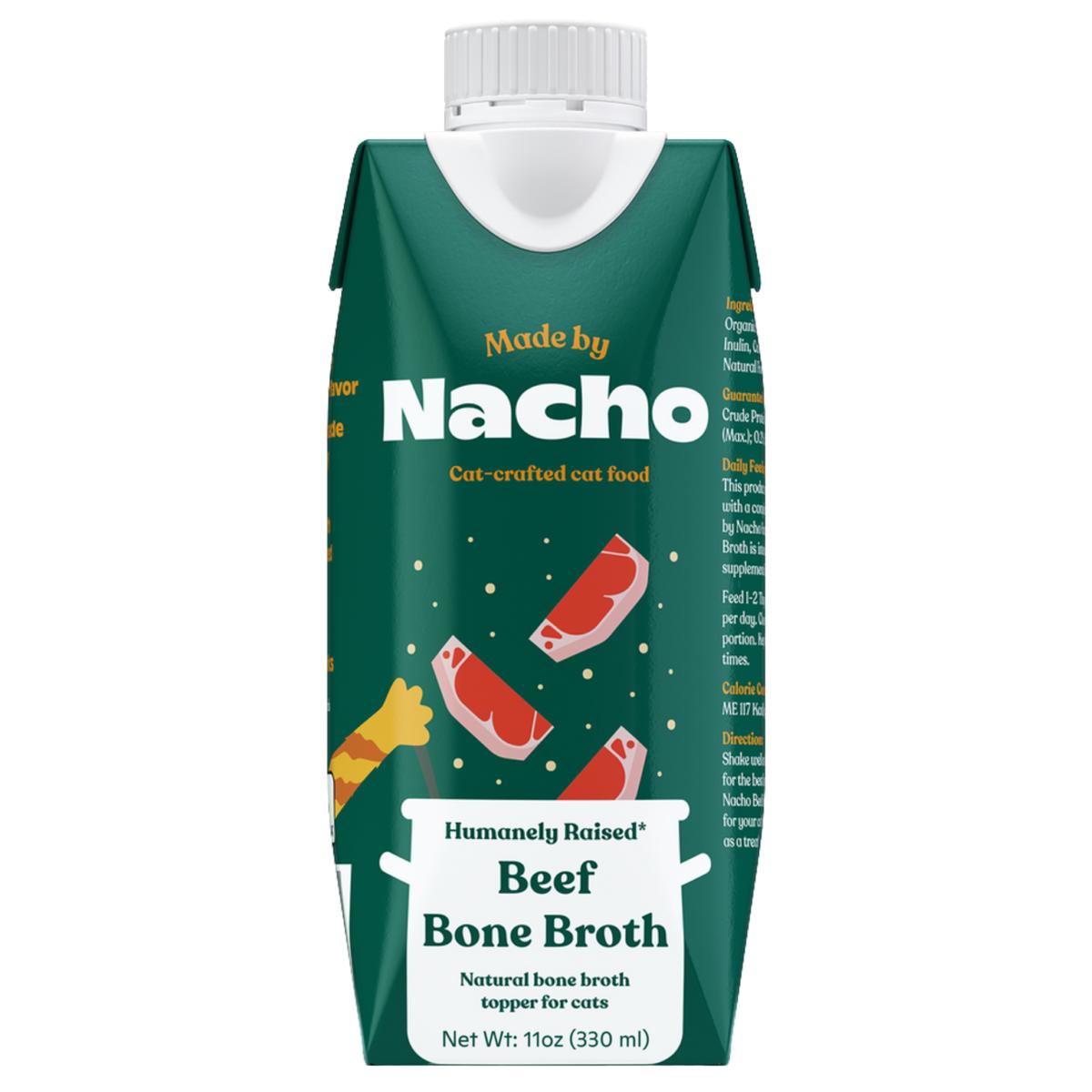 Made By Nacho Humanely Raised Beef Bone Broth Cat Food Topper