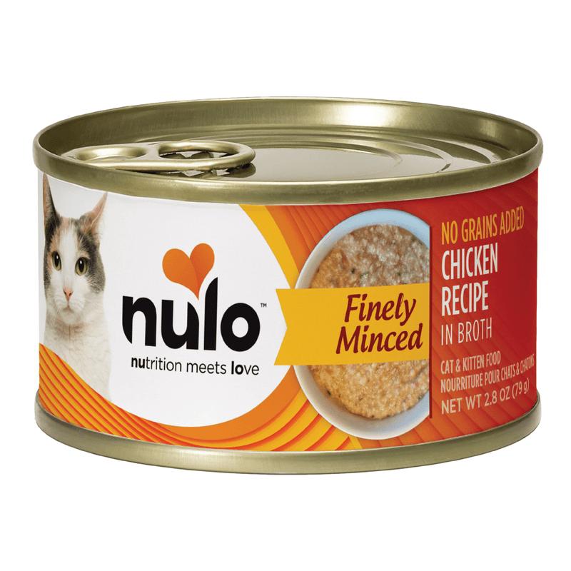 Nulo Finely Minced Chicken in Broth Wet Cat Food Can, 2.8-oz