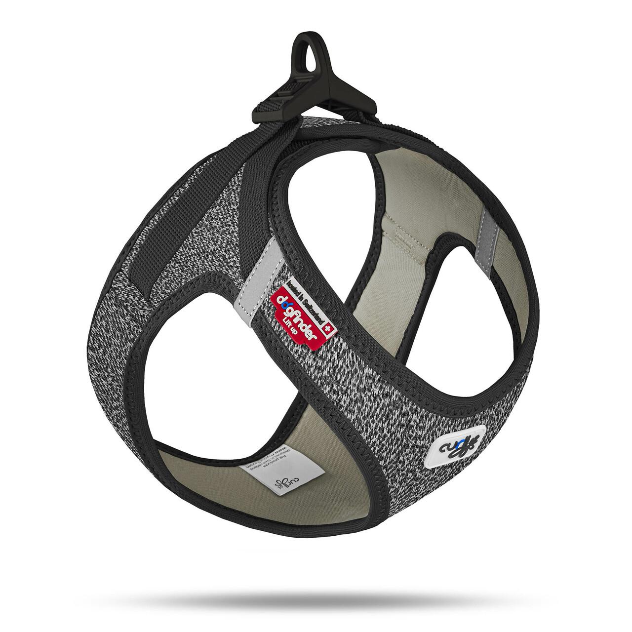 Curli Merino Clasp Vest Dog Harness, Black