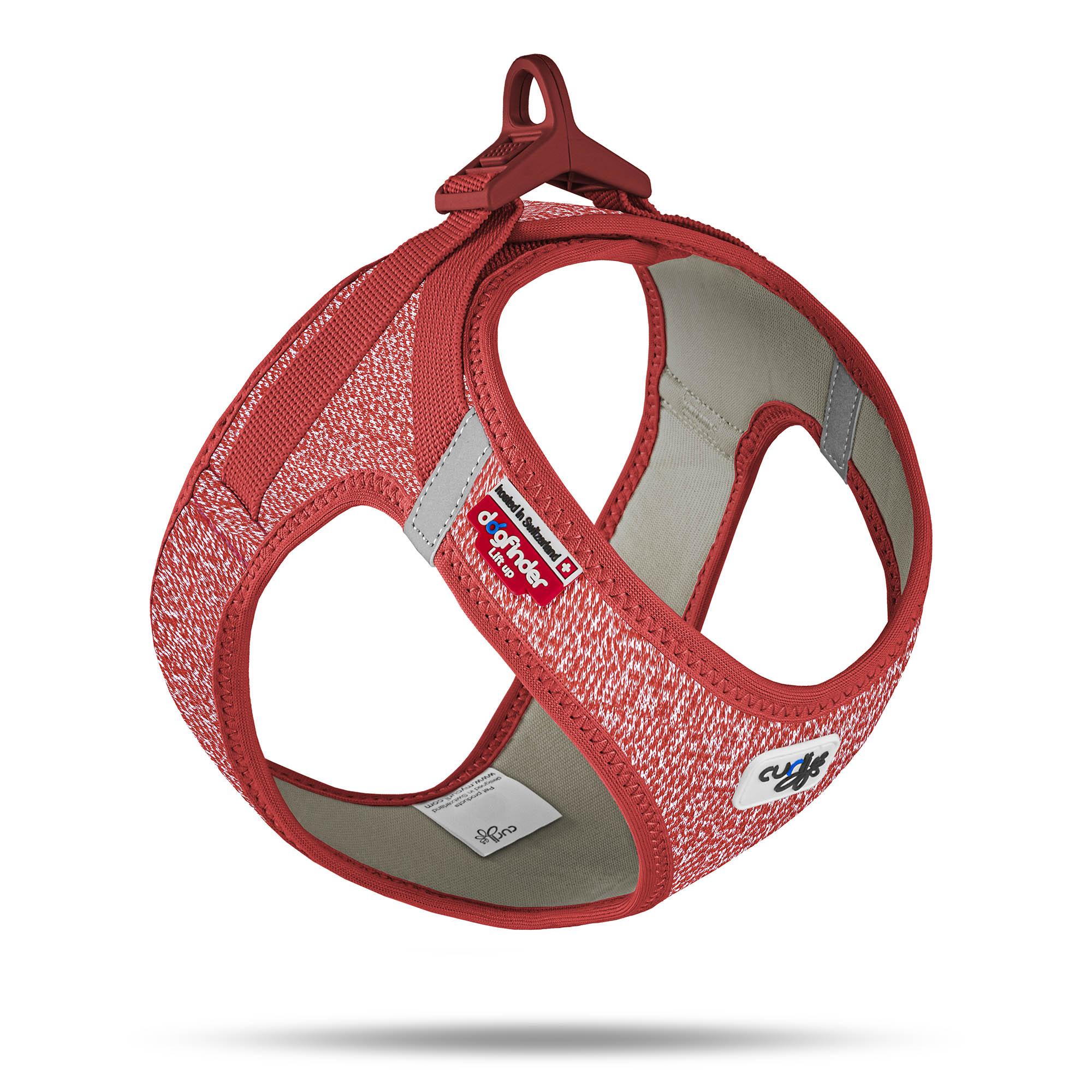 Curli Merino Clasp Vest Dog Harness, Red