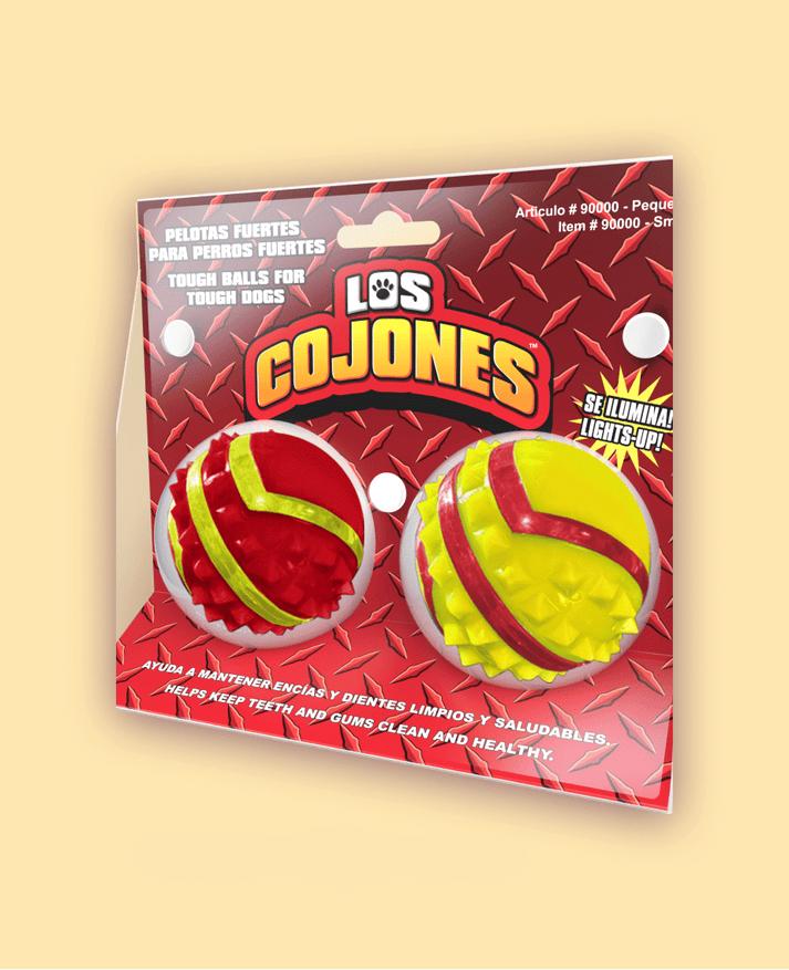 Fun Pet Group Los Cojones Tough Balls Dog Toy, Small