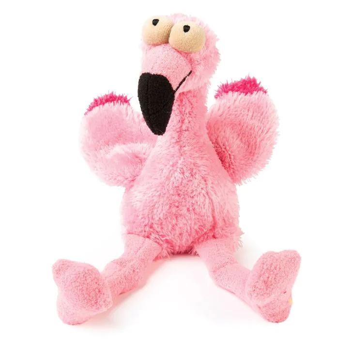 FuzzYard Neighborhood Nasties Flo the Flamingo Dog Toy, Small
