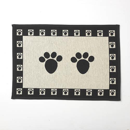 PetRageous Paws Tapestry Dog Placemat, Natural/Black, 13-in x 19-in