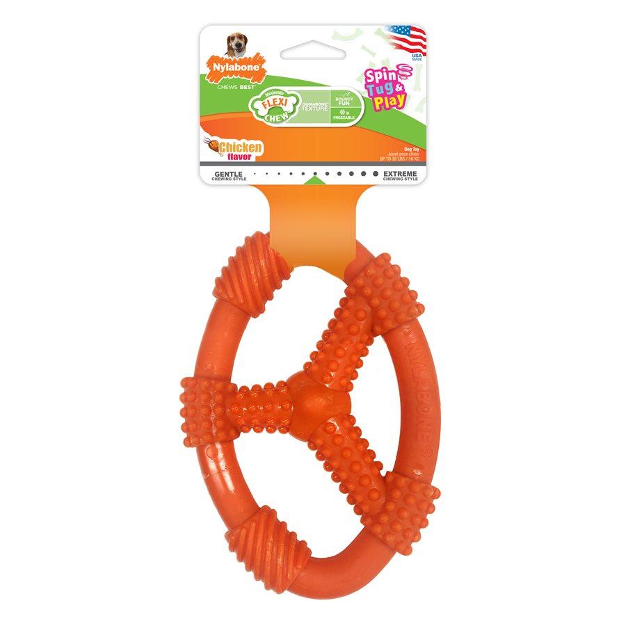 Nylabone Flexi Chew Oval Ring Dog Toy, Wolf