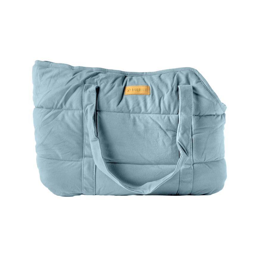RuffLife Plush Pup Pouch Dog Carrier, Light Blue, 24 x 13 x 8-in