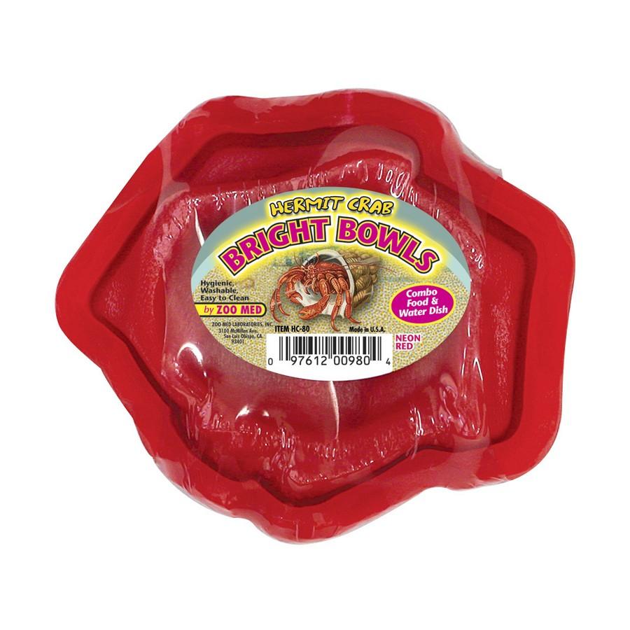Zoo Med Hermit Crab Bright Bowl, Neon Red, 5.5-in