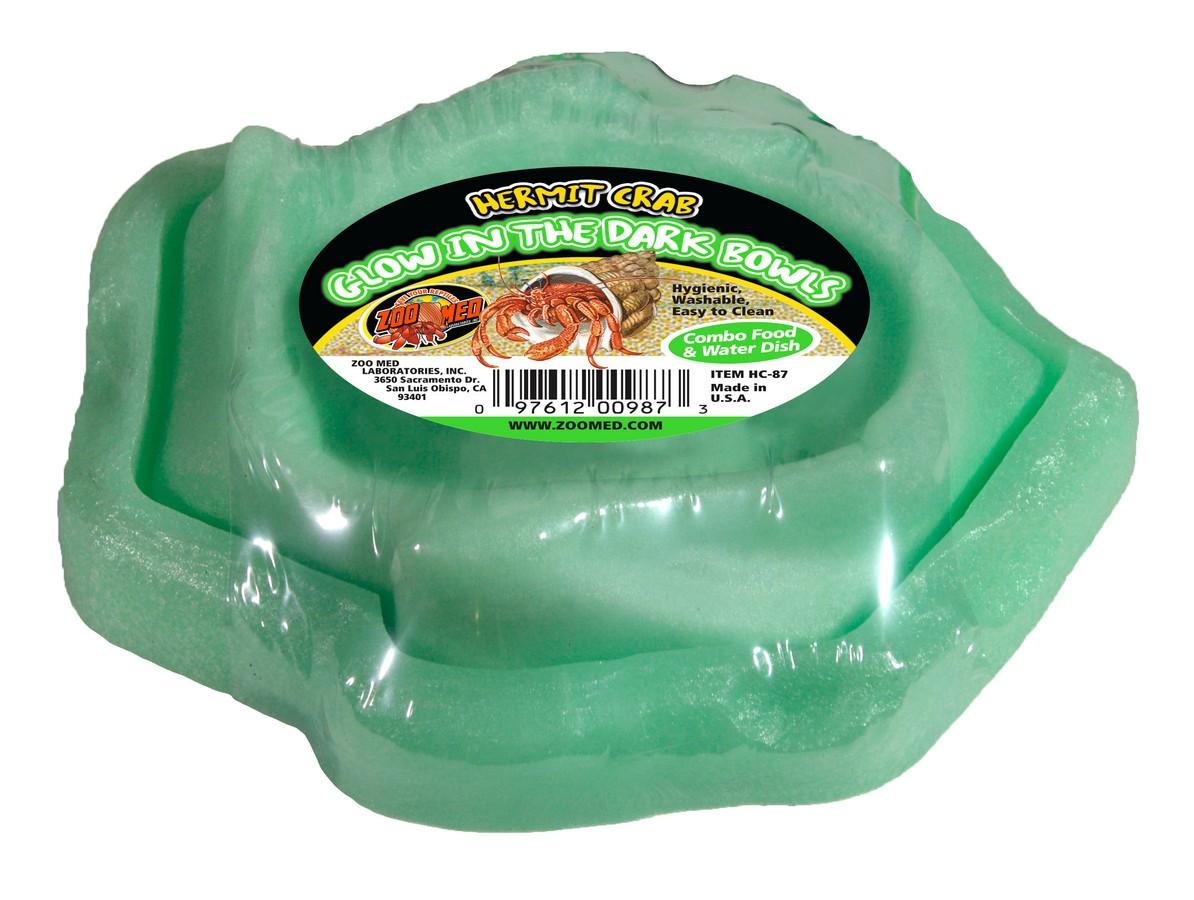Zoo Med Hermit Crab Bright Bowl, Glow in the Dark, 5.5-in