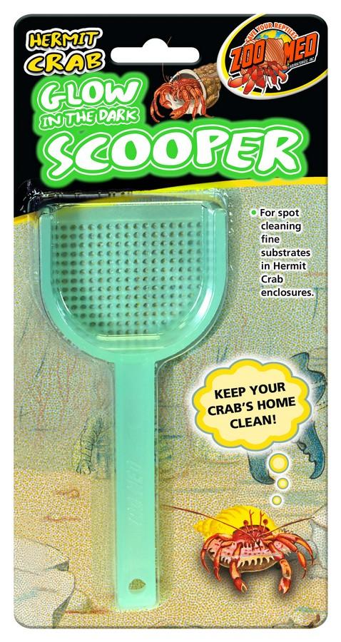 Zoo Med Hermit Crab Scooper, Glow in the Dark, 8.3-in