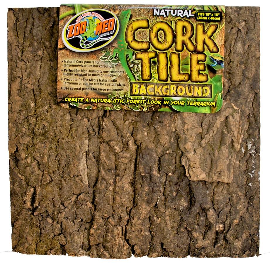Zoo Med Natural Cork Tile Terrarium Background, Brown, 18 x 18-in