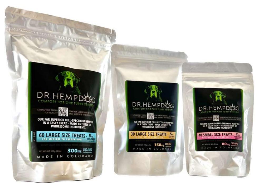 Dr.Hempdog Original Formula Large Dog Treats, 300mg, 60-count