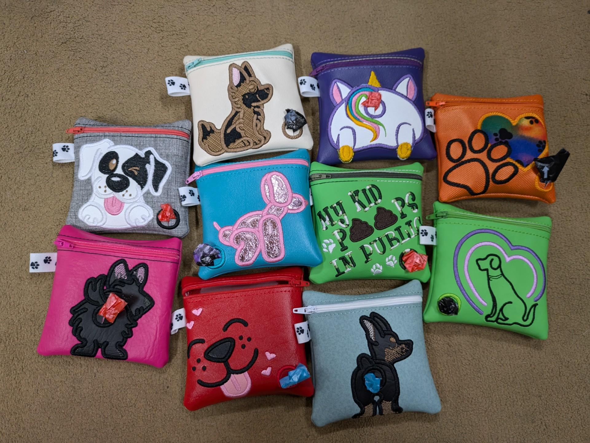 R&D Embroidery Embroidered Vinyl Dog Poo Bag Holder