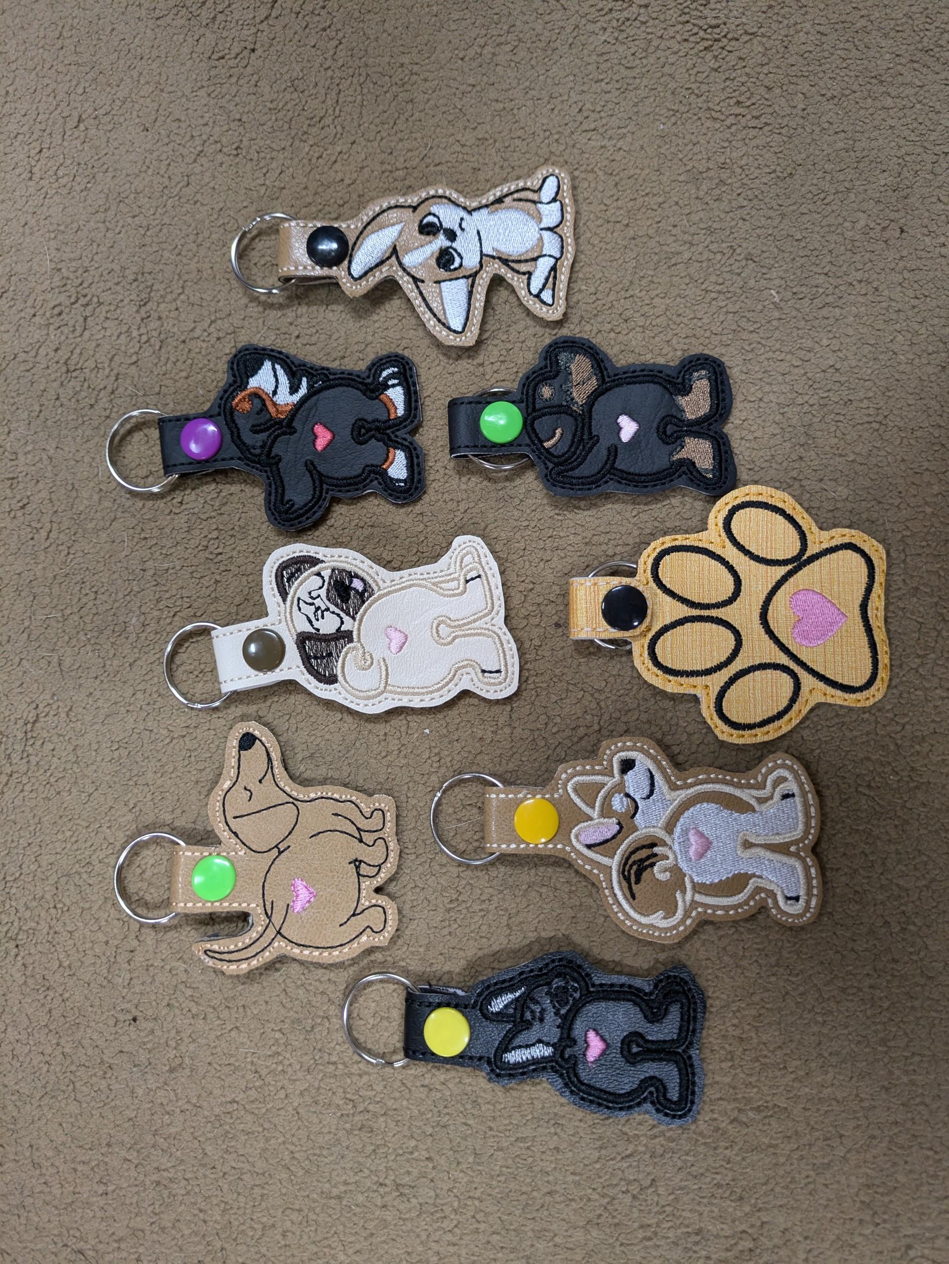R&D Embroidery Embroidered Vinyl Key Chain