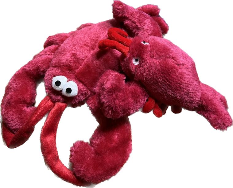 Pet Souvenirs Lobster Plush Dog Toy, 11-in