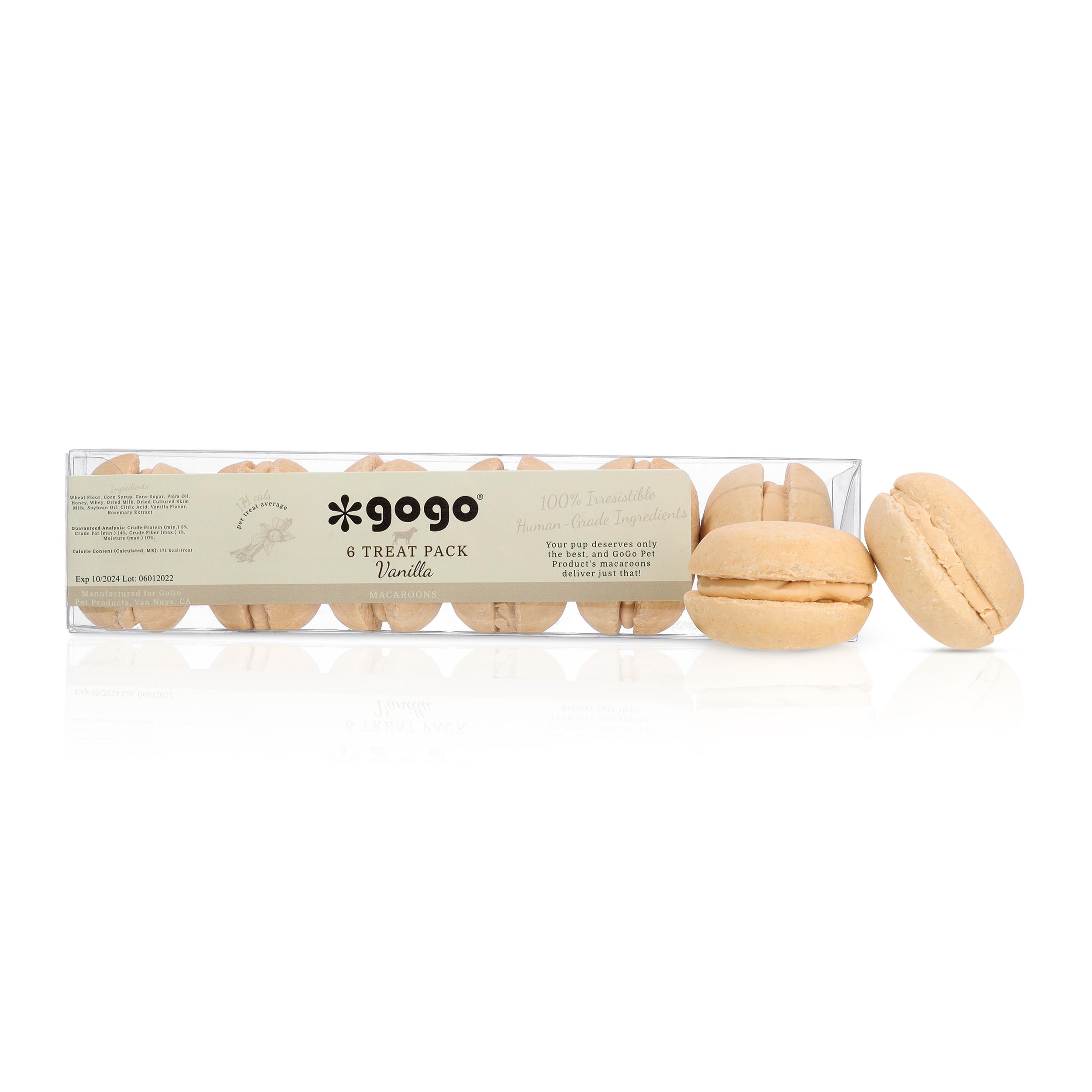 GoGo Vanilla Macaroons Dog Treats, 6-pk