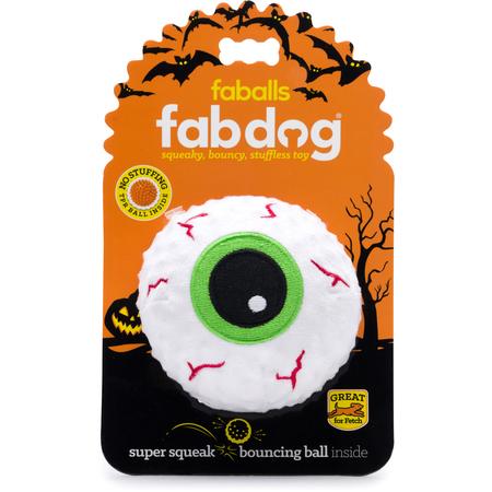 fabdog Halloween Eyeball faball Dog Toy, Small