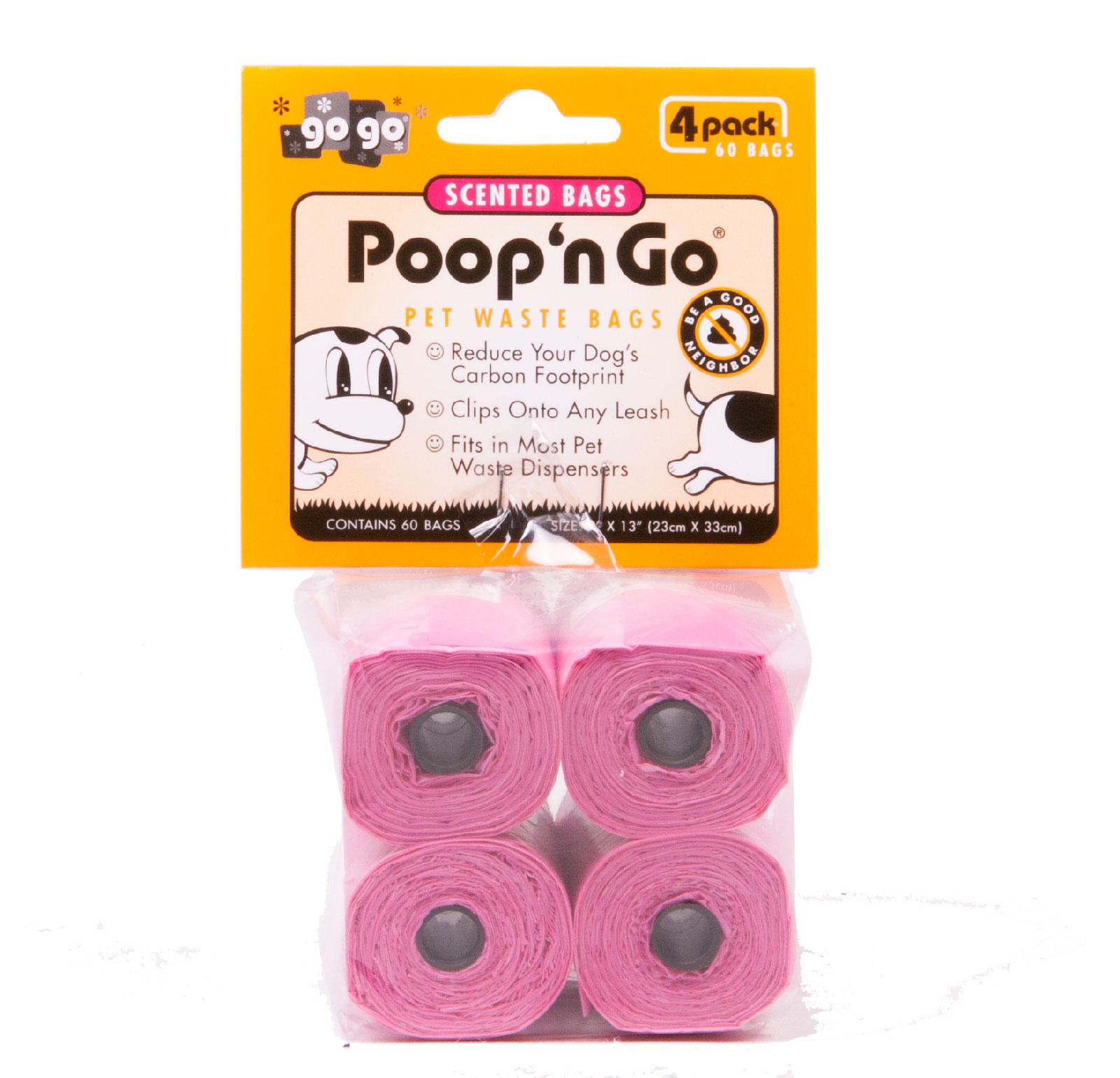 GoGo Poop n' Go Scented Pet Waste Bags, Pink