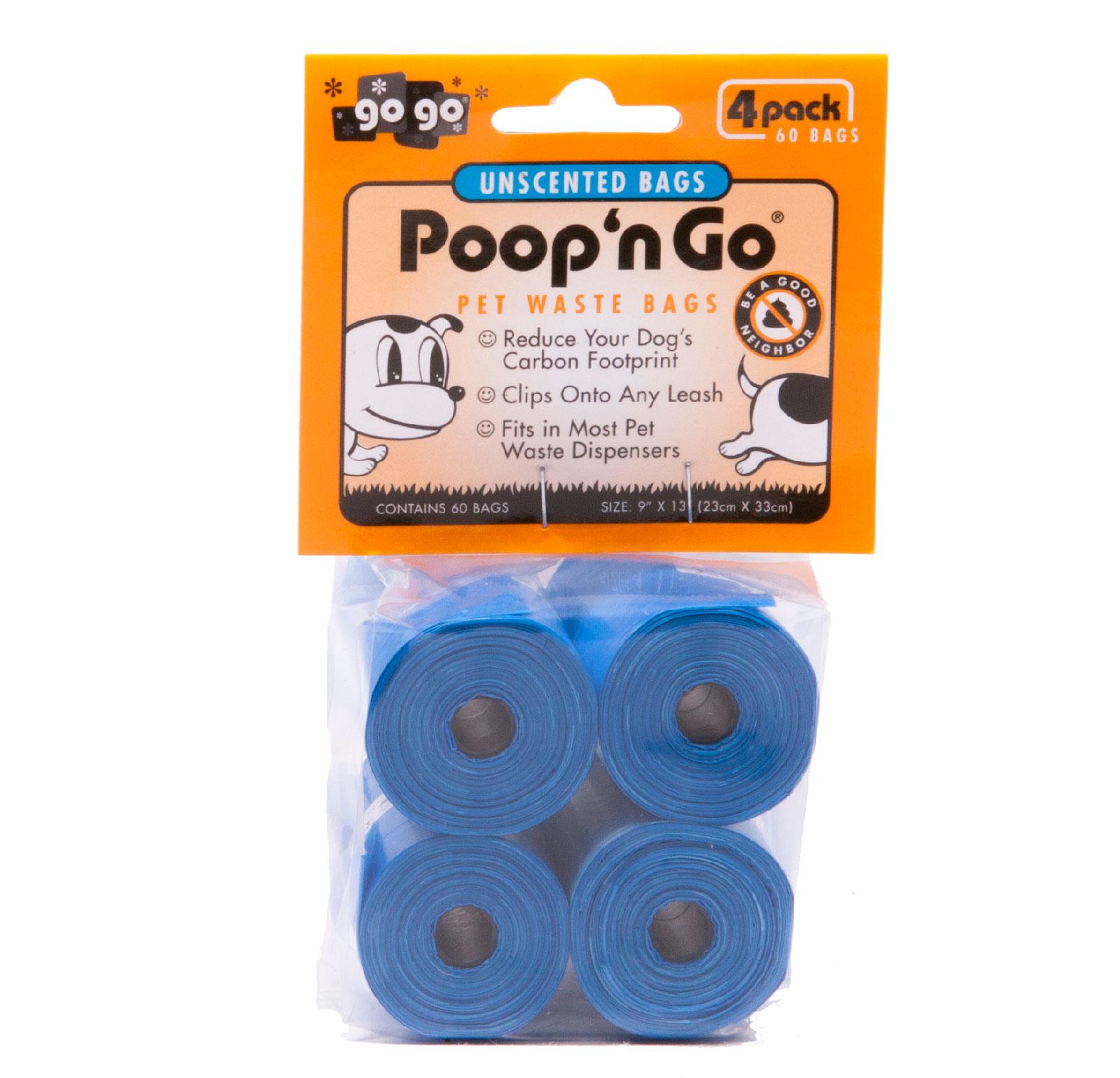 GoGo Poop n' Go Unscented Pet Waste Bags, Royal Blue