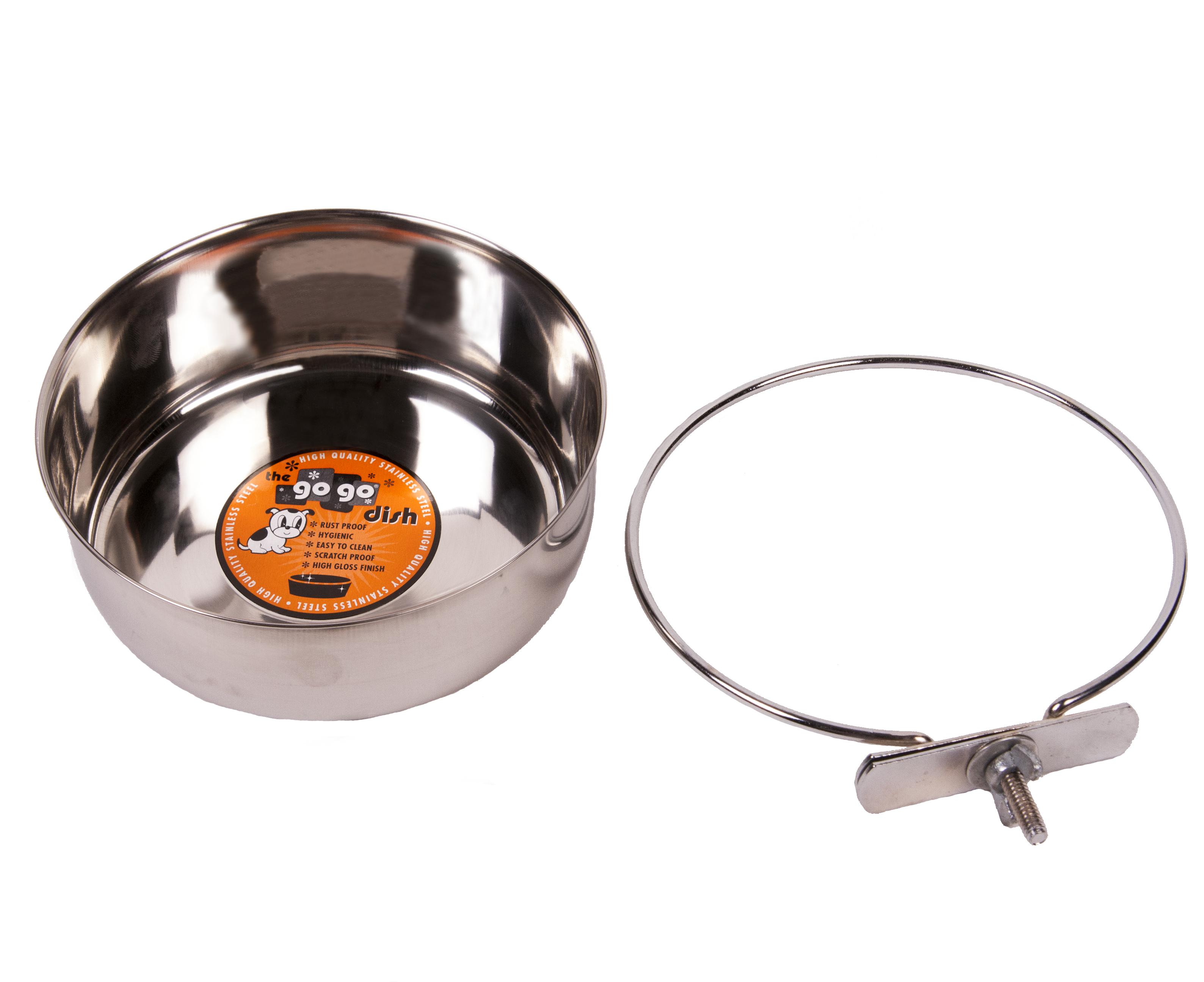 GoGo Stainless Steel Crate Cup Pet Dish, 48-oz