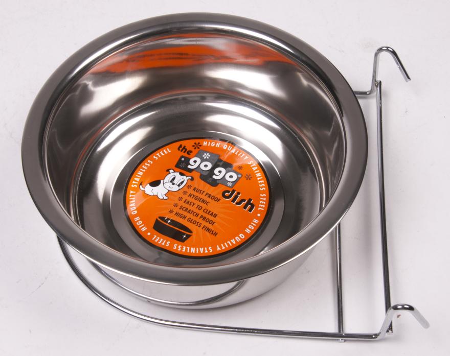 GoGo Stainless Steel Crate Cup Pet Dish, 64-oz
