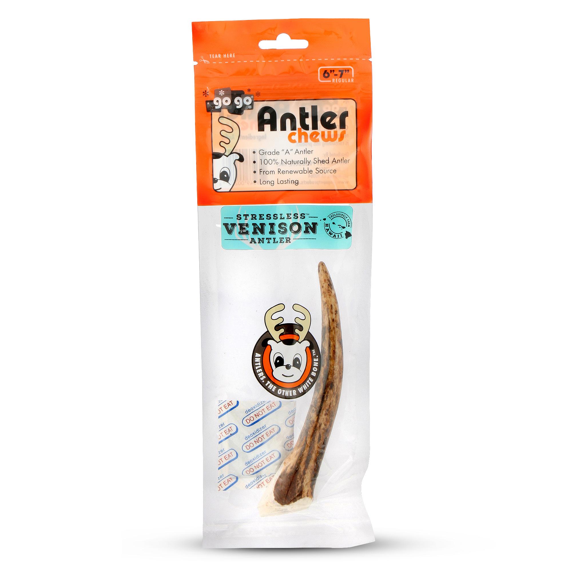 GoGo USA Stressless Antler Dog Treats, Regular, 6-7-in, 1-count