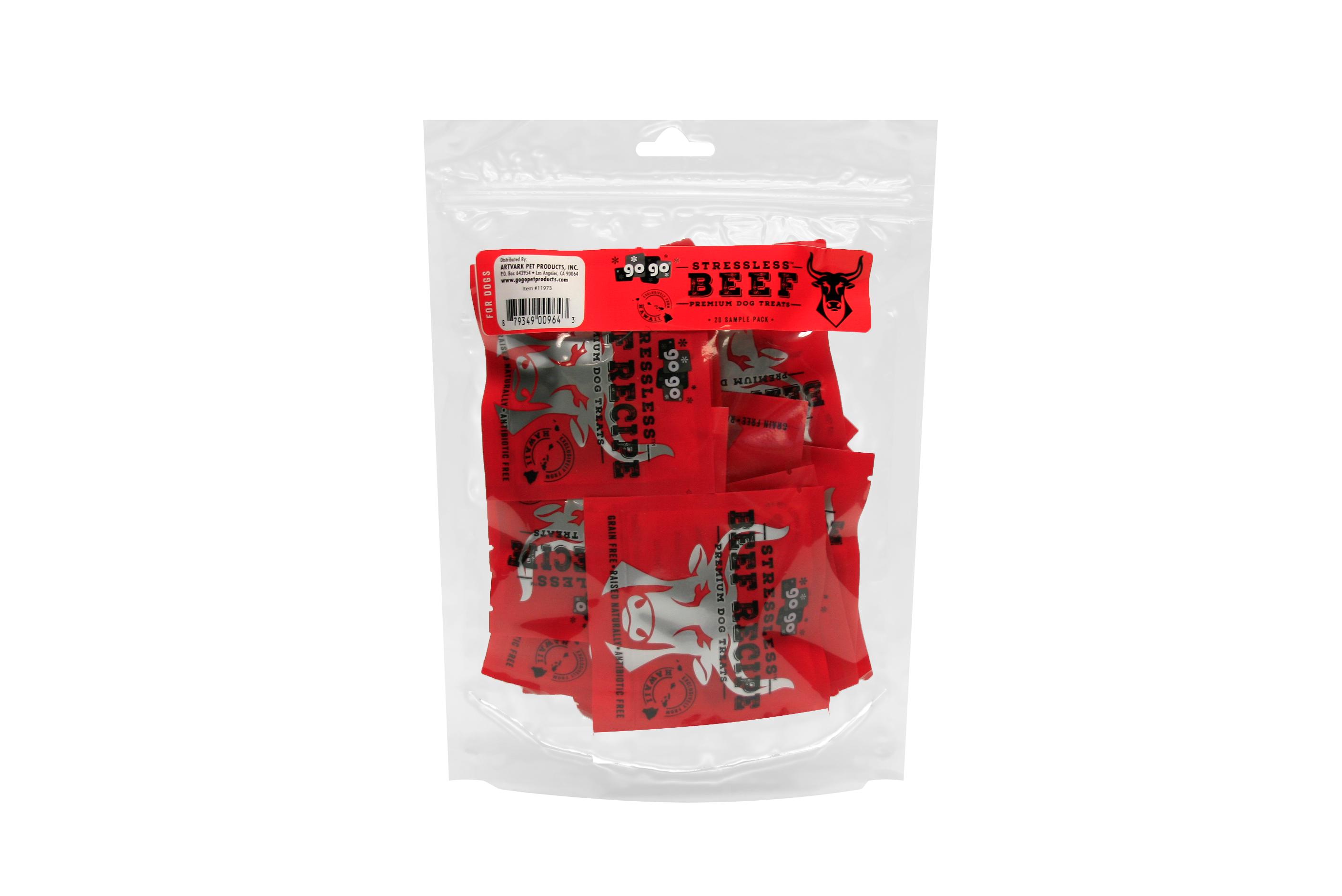 GoGo Stressless Beef Jerky Dog Treats Sample