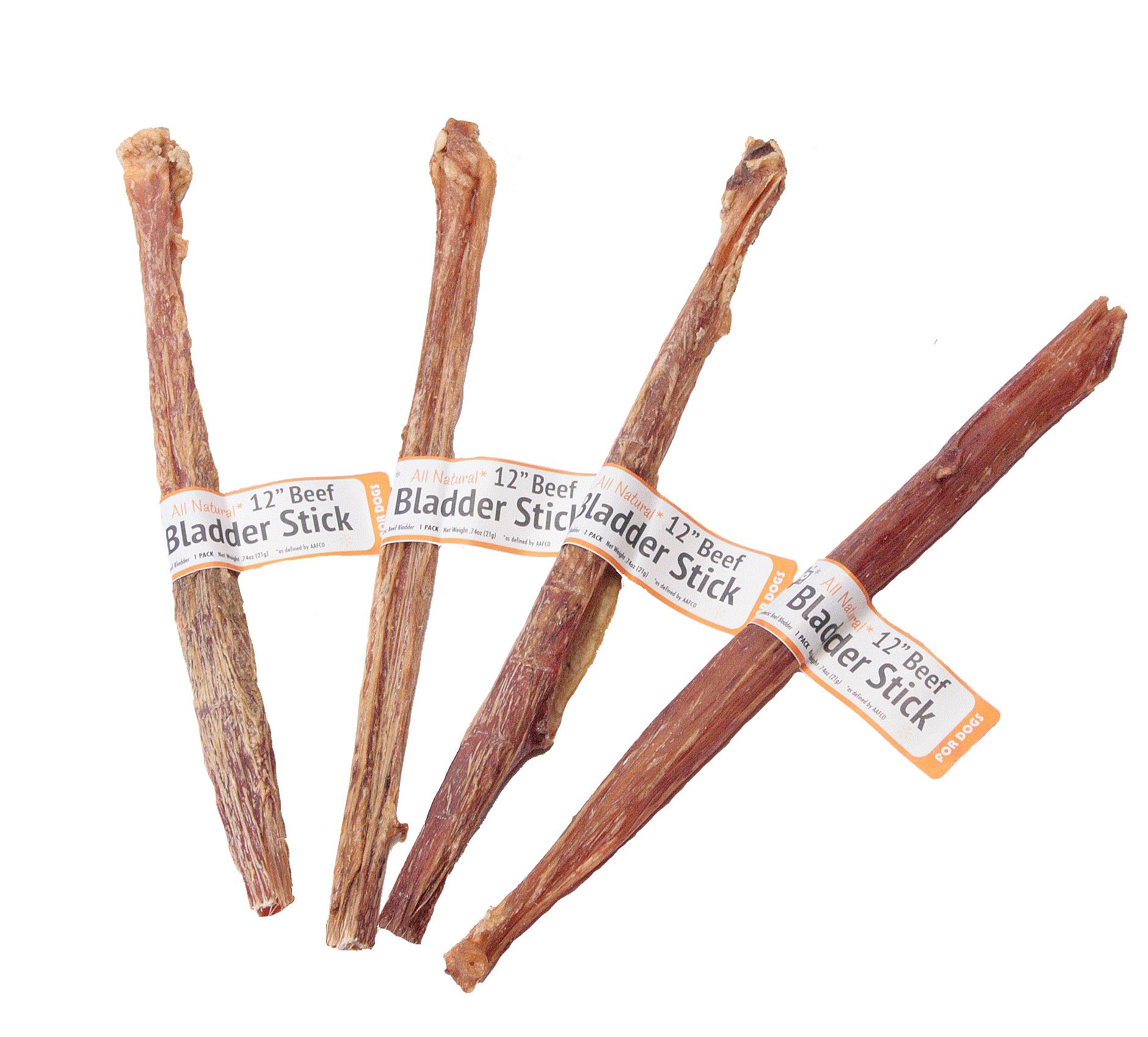 GoGo USA Beef Bladder Stick Dog Treats, 12-in