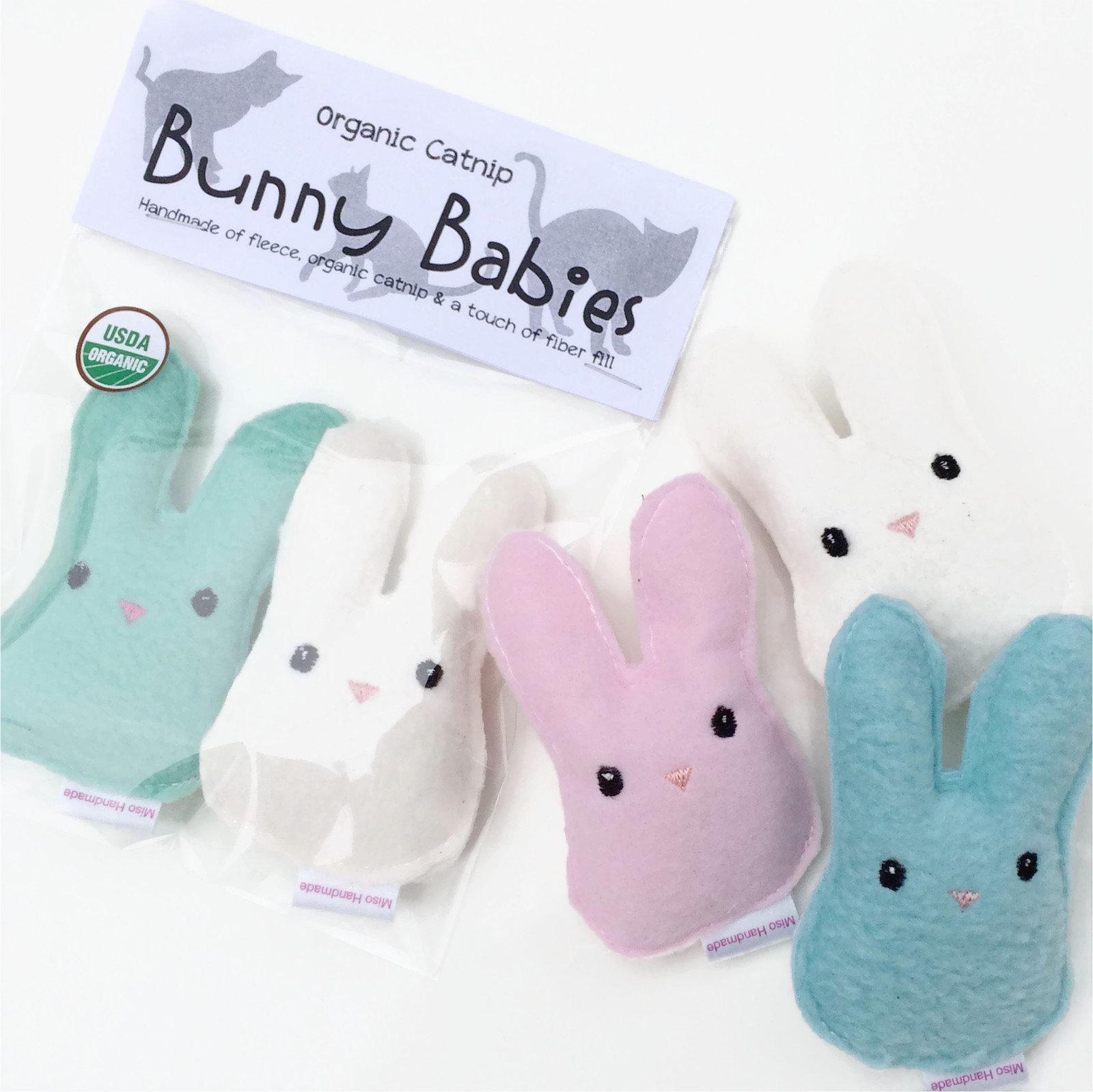 Miso Handmade Catnip Bunny Babies Cat Toy
