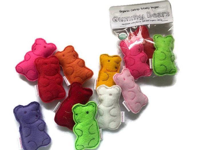 Miso Handmade Catnip Gummy Bears Cat Toy