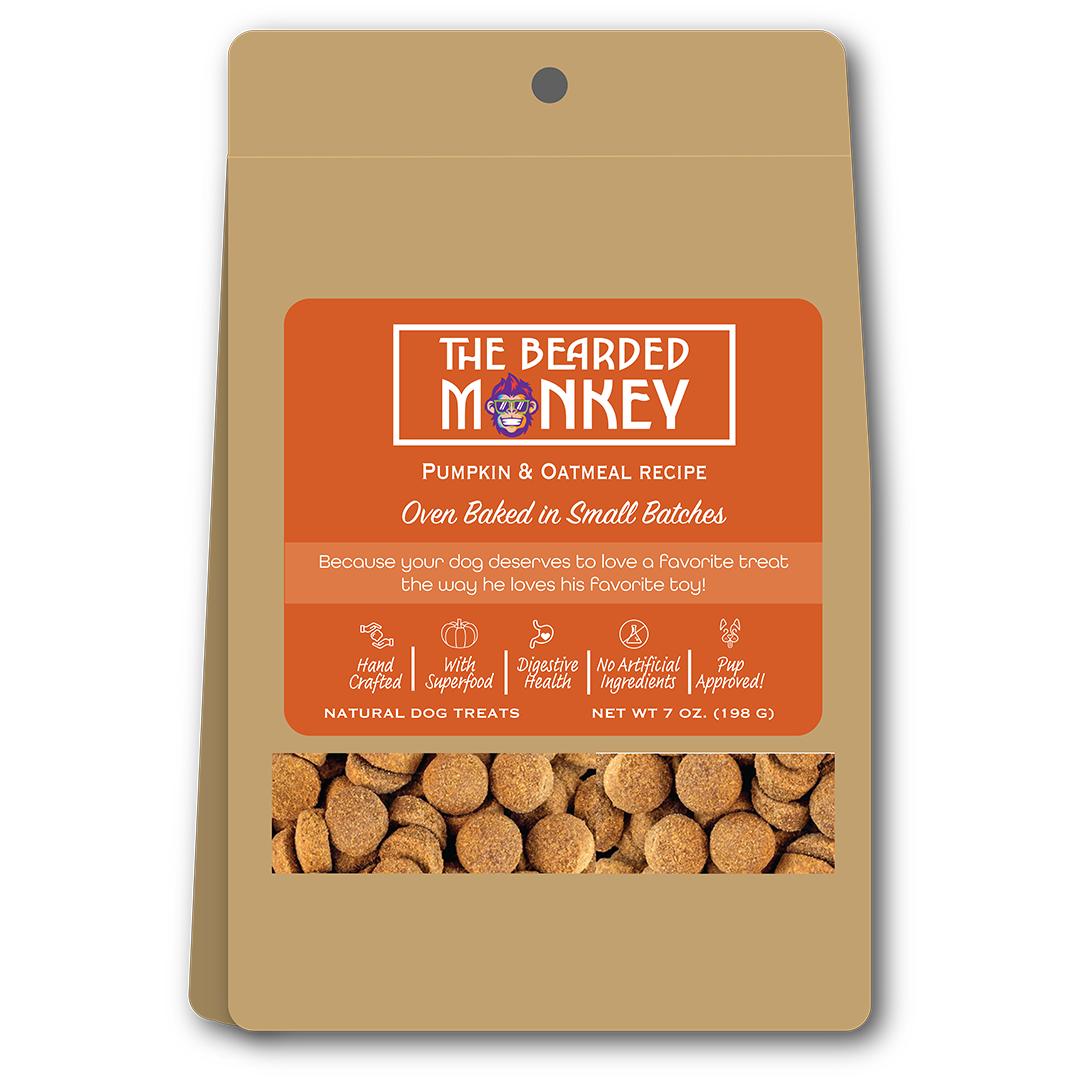 The Bearded Monkey Pumpkin & Oatmeal Oven Baked Dog Treats