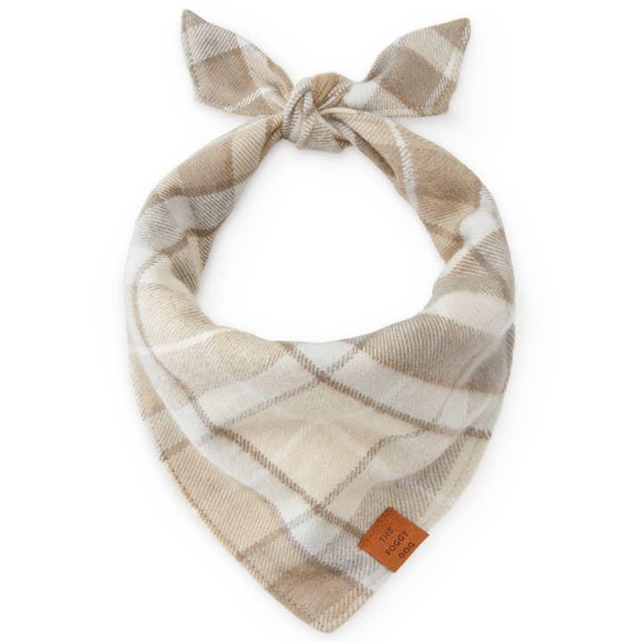 The Foggy Doggy Andover Plaid Flannel Dog Bandana, Small