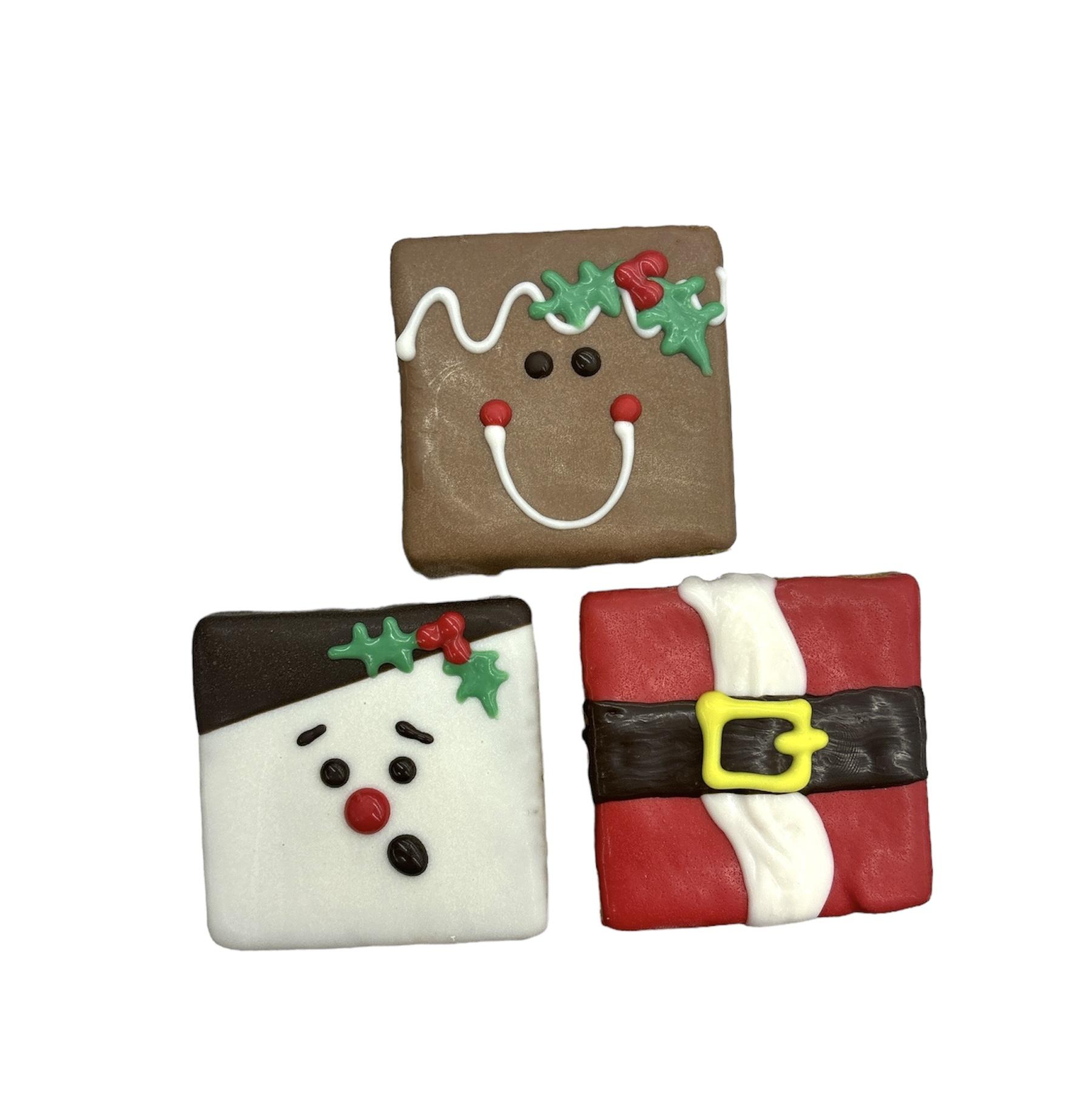 Paws Gourmet Bakery Christmas Blocks Dog Treats, 2.5-in
