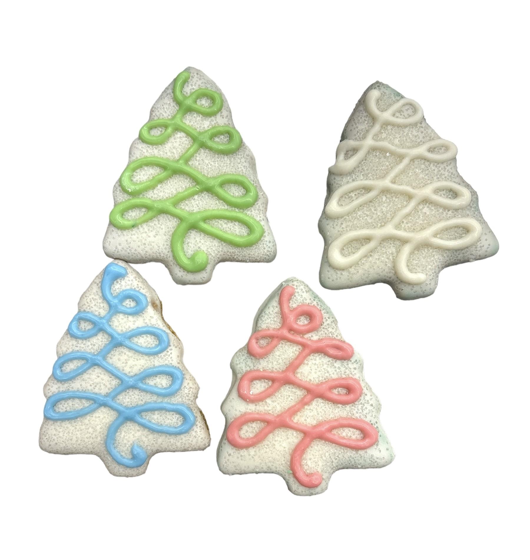 Paws Gourmet Bakery Winter Flocked Firs Dog Treats, 2.75-in x 2.25-in