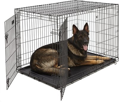 MidWest iCrate Double Door Fold & Carry Dog Crate, 48-in
